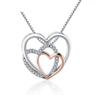 K - AROLE™️ Elegant Triple Heart Pendant Necklace for Women - K - AROLE