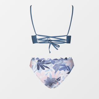 Atember aub endes, florales Bikini-Set mit hohem Bein-Erhöhen Sie Ihren Strands til