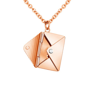 Modeschmuck Umschlag Halskette Frauen Liebesbrief Anhänger Beste Geschenke für Freundin