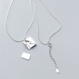 Mode smycken kuvert halsband kvinnor kärleksbrev hänge bästa presenterna till flickvän