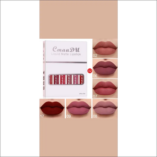 6 Boxes Of Matte Non-stick Cup Waterproof Lipstick Long Lasting Lip Gloss