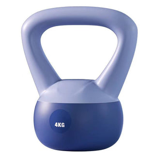 Women's Fitness Home Kettlebell - 4 kg, navy blue weight with purple handlebar