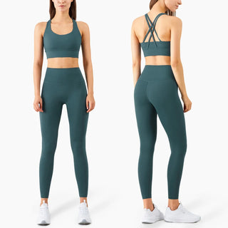 Stylish fitness attire: Vibrant Fitness Leggings K-AROLE™️. Featuring a sleek cropped design with criss-cross straps, ideal for active lifestyles. Crafted with high-quality, breathable fabric to provide comfort and support during workouts.