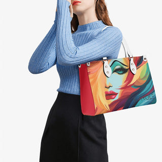 K - AROLE™️ Vibrant Multicolored Leather Tote Bag - Exquisite Artistry - K - AROLE