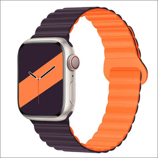 Band Silicone Magnetic Watch Strap - Berry Purple