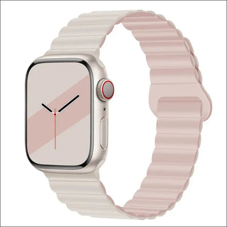 Band Silicone Magnetic Watch Strap - Starlight With Oxford