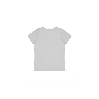 Casual gray women's t-shirt with minimalist design, available at the K-AROLE online store that offers a collection of trendy and comfortable fashion items to elevate your style.