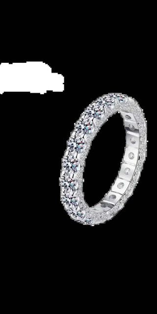 Charmed Moissanite Ring - Silver / 4.5