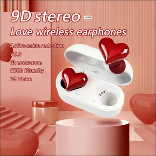 Charming Heart - Shaped Wireless Earbuds for Women - K - AROLE