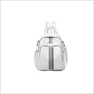 Chic and Versatile Faux Leather Backpack for Women - White