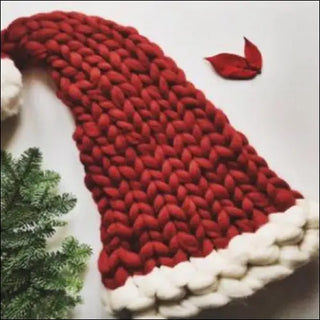 Christmas Plush Hat With Pompom Cute Winter For Women Men