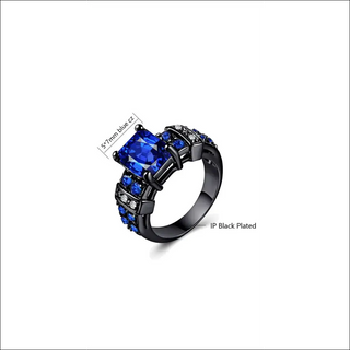 Classic Couture Sapphire Blue CZ Statement Ring - Women’S