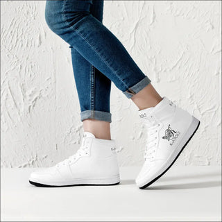 Copy of D16 High-Top Synthetic Leather Sneakers - White