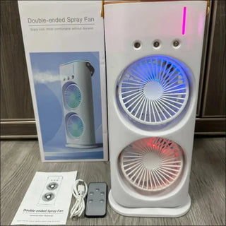 Double - ended Spray Fan Portable Humidifier Fan Air Conditioner Household Small Air Cooler Hydrocooling Portable Air Adjustment - K - AROLE