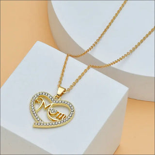 Elegant Diamond Heart Necklace Set - Mother’s Day Gift