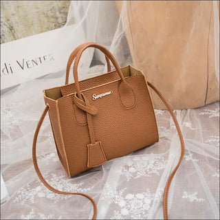 Elegant Structured Satchel Handbag by K-AROLE - Brown - bags