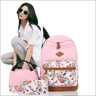 Enchanting Japanese Style Backpack with Floral Accents