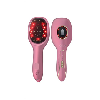 Red and Blue Hair Growth Comb with Vibration and LED Lights in Pink from Ai-Shang Bags Store