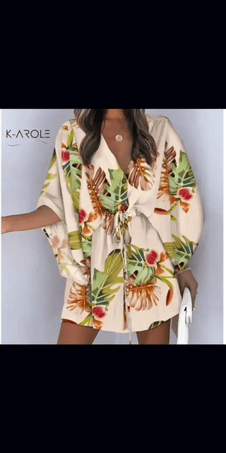 K - AROLE™️ Ethereal Floral Print Mini Dress - K - AROLE