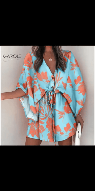 K - AROLE™️ Ethereal Floral Print Mini Dress - K - AROLE