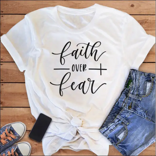 Faith Over Fear Christian T-Shirt Religion Clothing