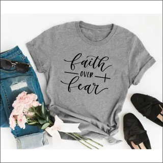 Faith Over Fear Christian T-Shirt Religion Clothing