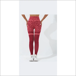 Fashionable Red Leopard Print Activewear Set