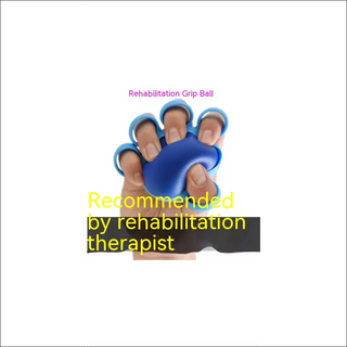 Blue massage grip ball recommended by rehabilitation therapist