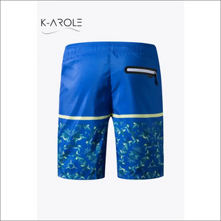 Vibrant printed color block lace-up shorts for active women from K-AROLE's athleisure collection.