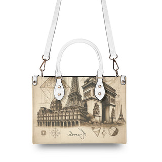 Stylish French-Inspired Tote Bag with Eiffel Tower Motif