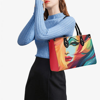 K - AROLE™️ Vibrant Multicolored Leather Tote Bag - Exquisite Artistry - K - AROLE