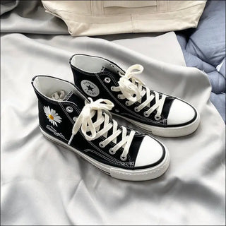 High-Top Retro Style Canvas Sneakers