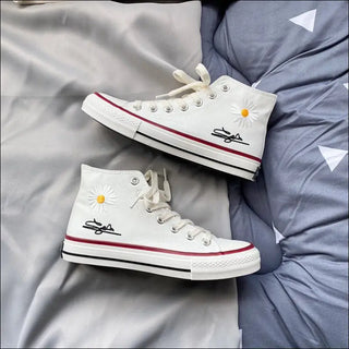 High-Top Retro Style Canvas Sneakers