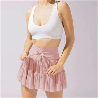 K-AROLE™️ Chic Ruffled Mini Skirt with Tie-Front Detail