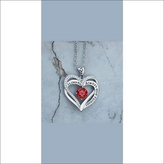 K-AROLE™️ Diamond And Ruby Heart Pendant Necklace - jewelers