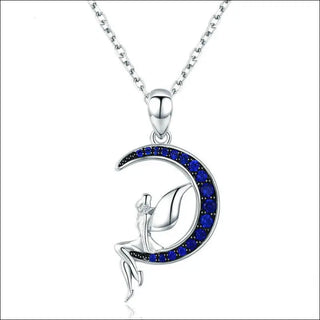 K-AROLE™️ Elegant Blue Moon and Anchor Pendant Necklace