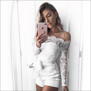 K-AROLE™️ Elegant Lace Romper - Chic and Sophisticated