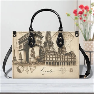 K-AROLE™️ Elegant London Skyline Tote Bag - S / Black