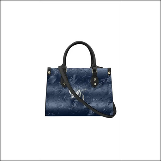 K-AROLE™️ Elegant Navy Blue Tote Bag with Metallic