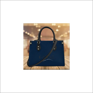 K-AROLE™️ Elegant Navy Leather Tote Bag - One Size - bags