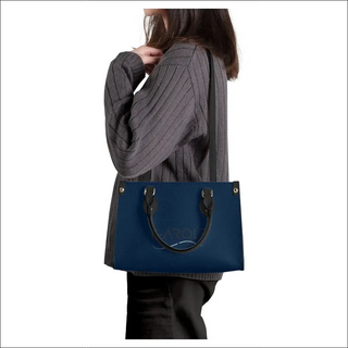 K-AROLE™️ Elegant Navy Leather Tote Bag - One Size - bags