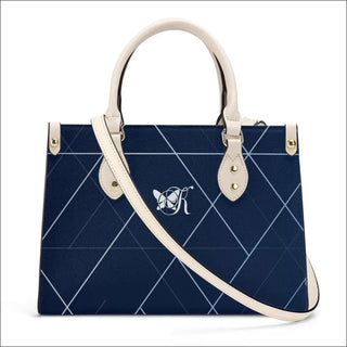 K-AROLE™️ Elegant Quilted Navy Blue Designer Tote Bag