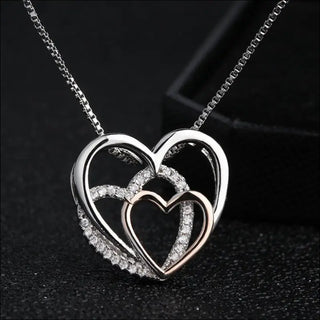 K-AROLE™️ Elegant Triple Heart Pendant Necklace