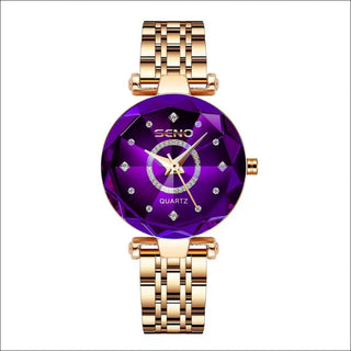 K-AROLE™️ Elegant Two-Tone Ladies Analog Watch - Purple