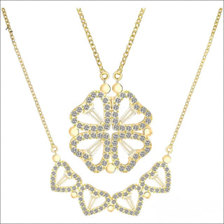 K-AROLE™️ Luxurious Diamond Floral Pendant Necklace