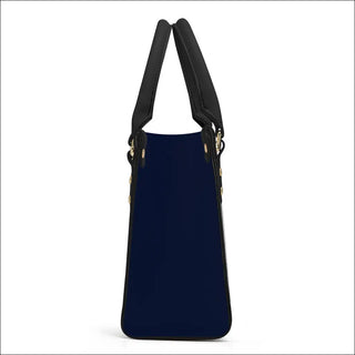 K-AROLE™️ Luxurious Navy Blue Quilted Leather Tote Bag