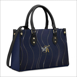 K-AROLE™️ Luxurious Navy Blue Quilted Leather Tote Bag