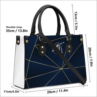 K-AROLE™️ Midnight Blue Leather Tote Bag