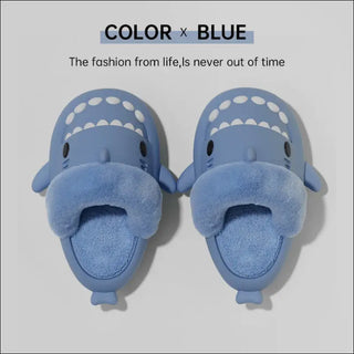 Winter Shark Slippers Detachable Warm Fuzzy Bedroom House