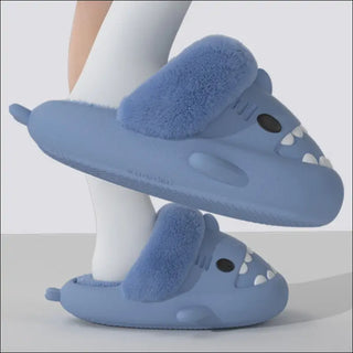 Winter Shark Slippers Detachable Warm Fuzzy Bedroom House